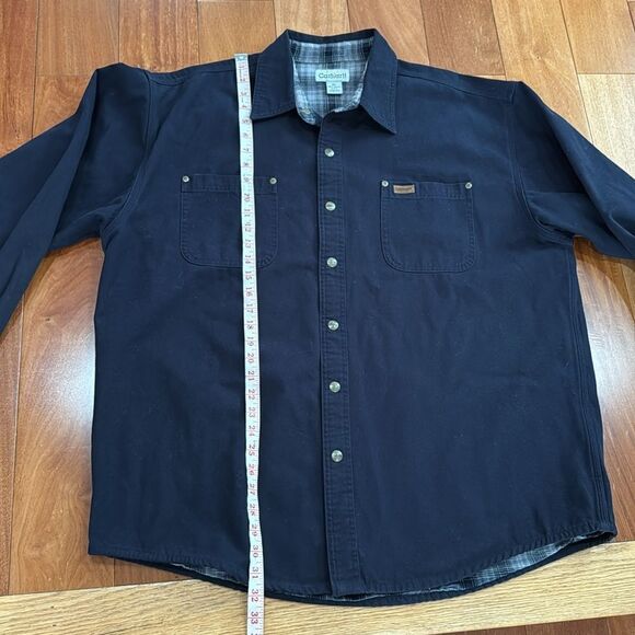 Carhartt Men’s Canvas Cotton Flannel Lined Work Jacket Shacket Snap Button Sz XL - Picture 9 of 10